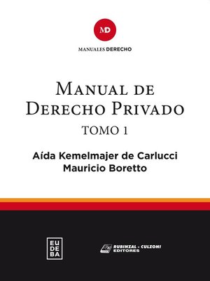 cover image of Manual de derecho privado. Tomo I